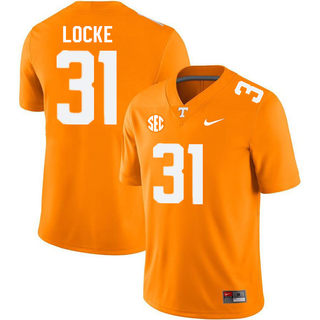 Men #31 Jackson Locke Tennessee Volunteers College Football Jerseys Stitched Sale-Orange